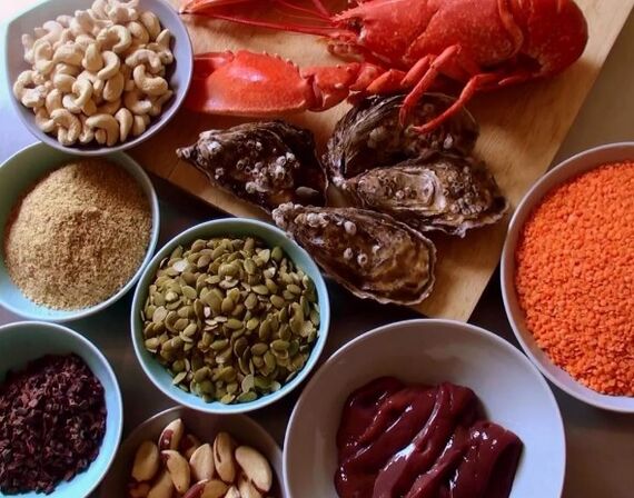 Fontes alimentarias de zinc